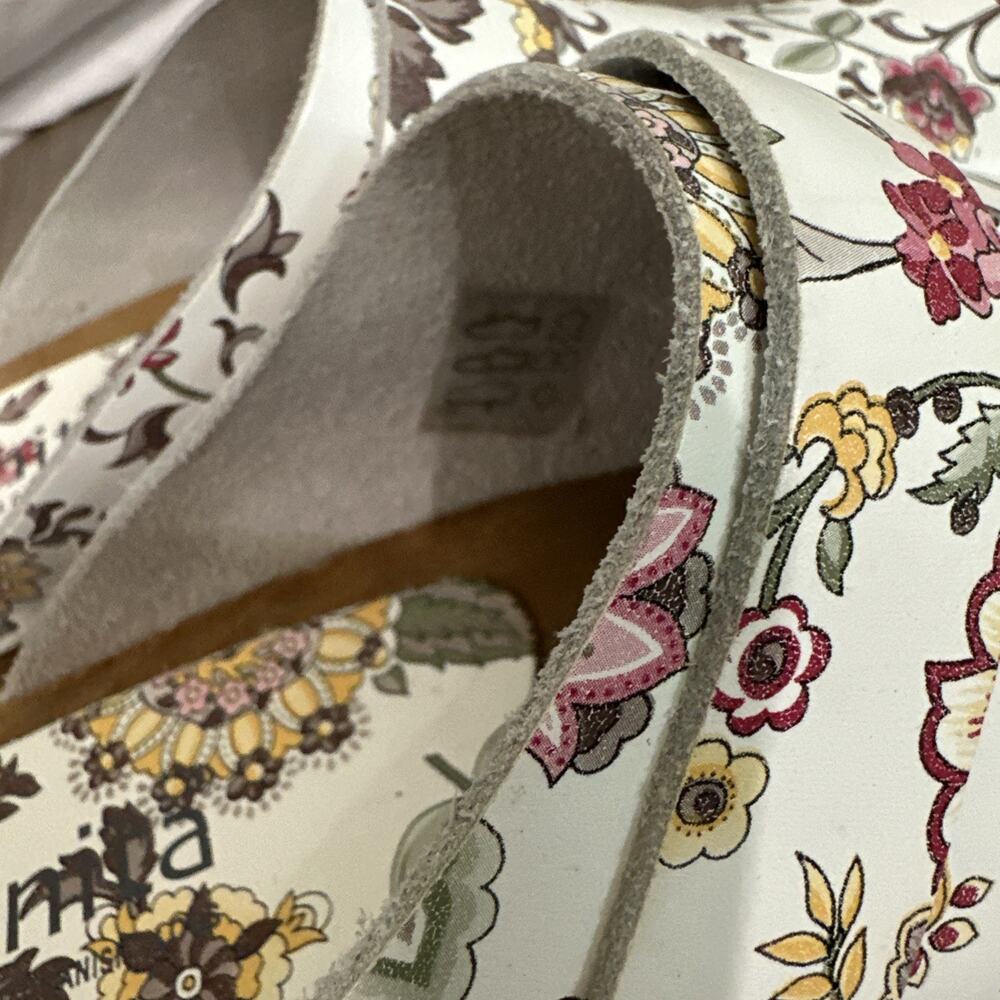 Sanita Flower Leather Danish Clogs Shoes‎ 38 - Picture 3 of 8